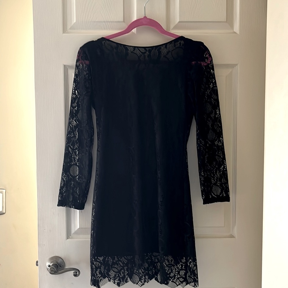 Lace Backless Laced Black Dress